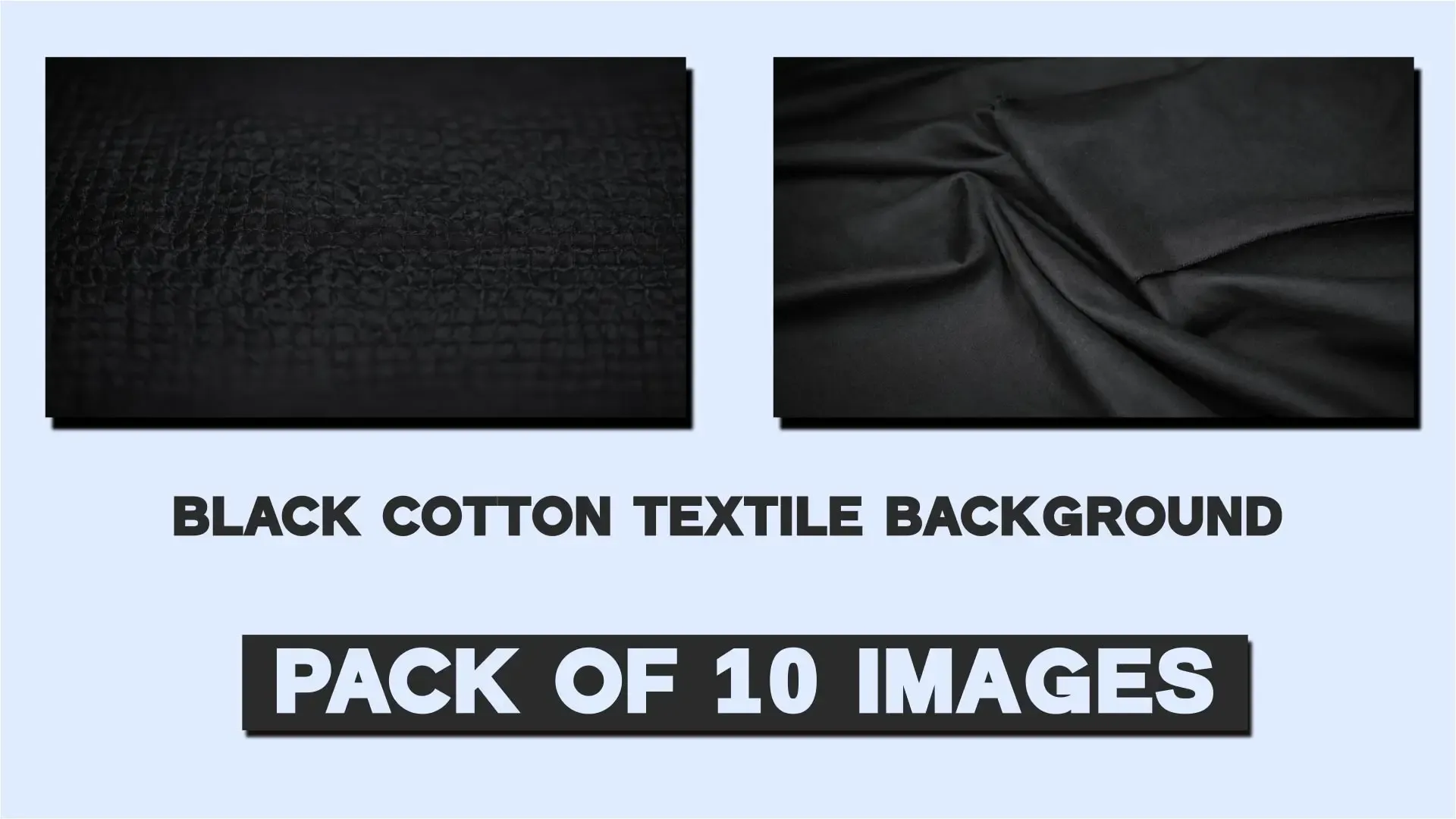 Elegant Black Cotton Fabric Textures